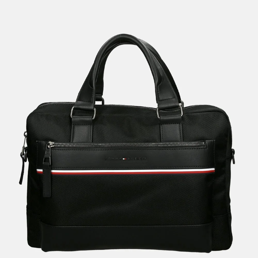 Tommy Hilfiger 1985 laptoptas black bij Duifhuizen